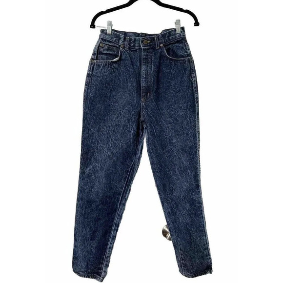 Vintage Chic Acid  Wash High Waist Tapered Leg Jeans 28" - Picture 1 of 5